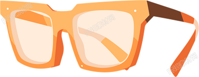 眼鏡卡通PNG插圖