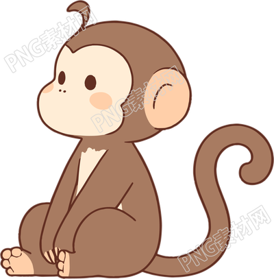 猴子卡通可商用圖形素材