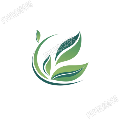 茶葉logo透明背景插畫