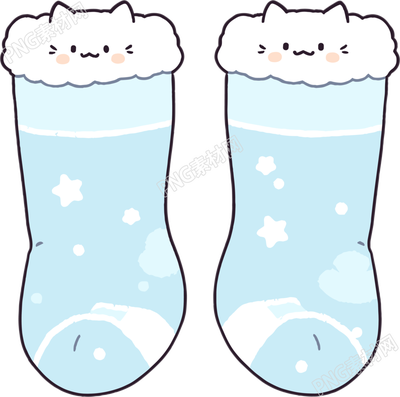 冬天卡通襪子插畫