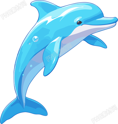 海豚卡通高清圖形素材