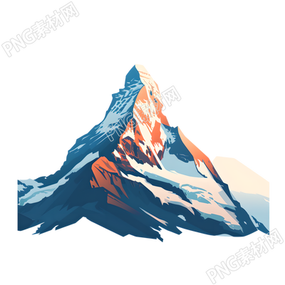 山峰山景插畫素材