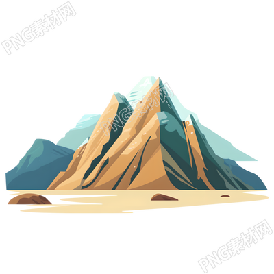 山峰自然景觀插圖