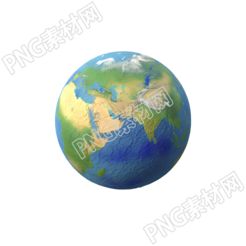 3D地球卡通图案元素