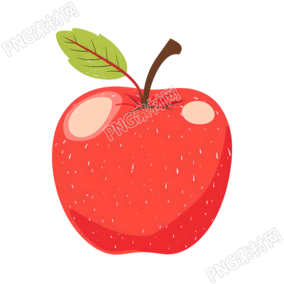紅蘋果可愛風(fēng)格插圖