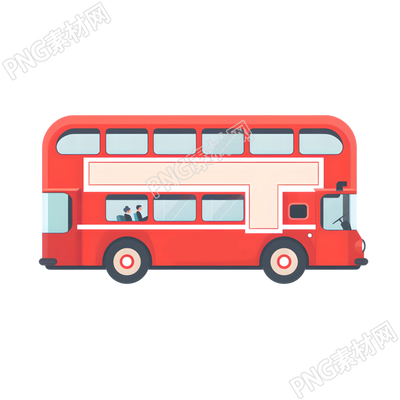 公交車卡通可愛插圖
