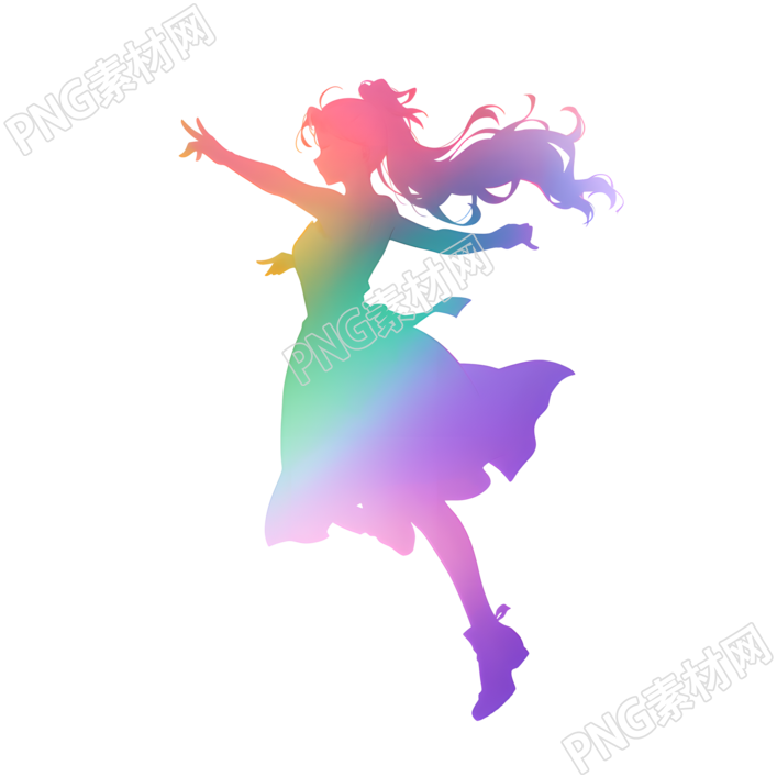 舞蹈剪影PNG素材