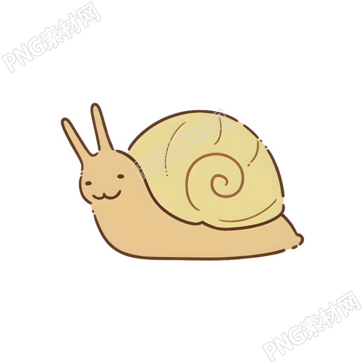 蜗牛卡通手绘插图