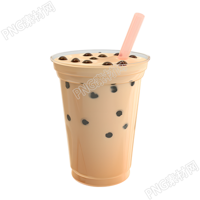 3D奶茶插畫設(shè)計(jì)元素