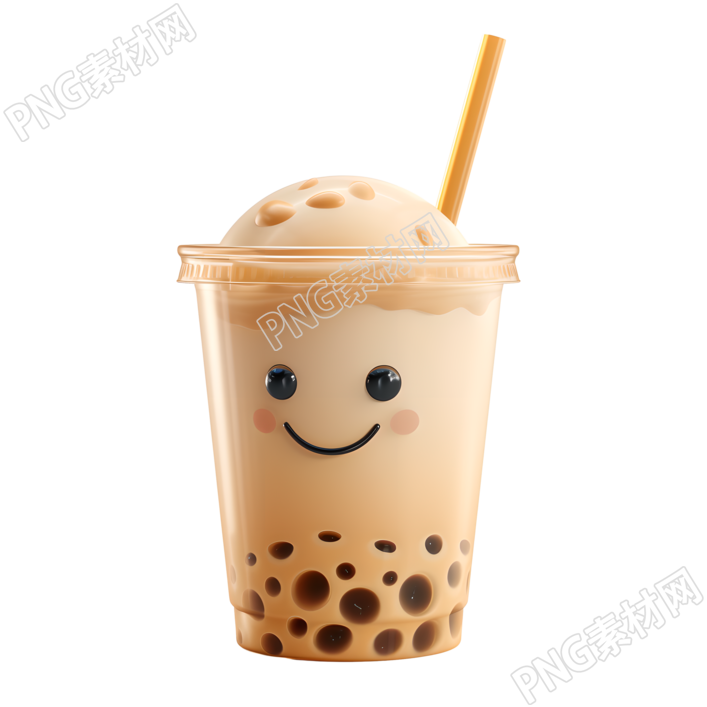 3D奶茶插画素材