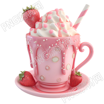 3D奶茶可愛風(fēng)格素材