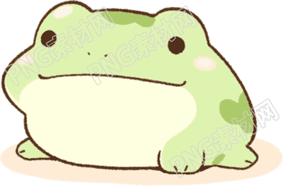 可愛青蛙PNG插圖