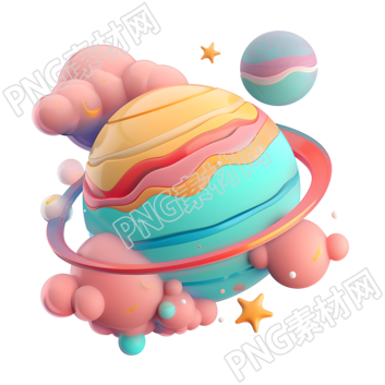 卡通星球可爱插图
