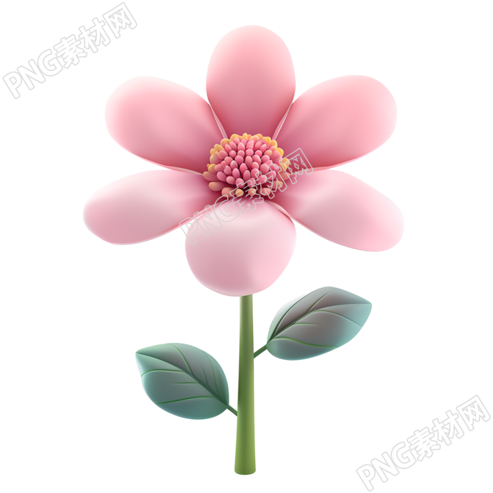 3D花朵创意设计插画