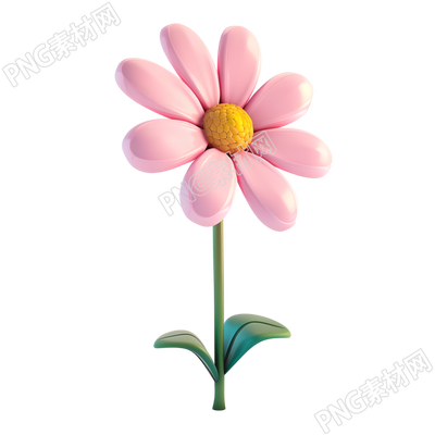 3D花朵插畫元素