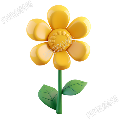 3D花朵可愛(ài)插圖