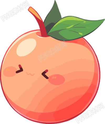 桃子卡通高清PNG插畫