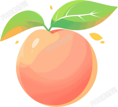 桃子卡通插畫