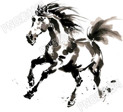 策馬奔騰簡(jiǎn)約插圖