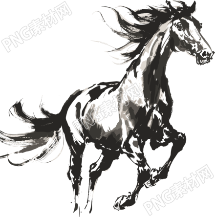 策马奔腾插画