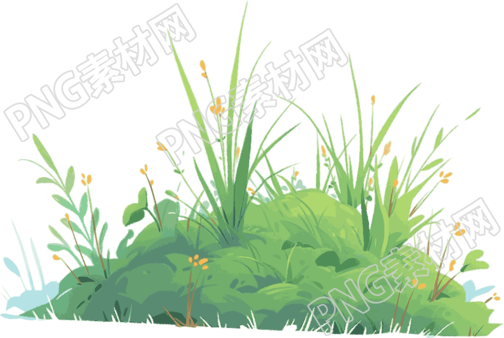 草地插画设计素材