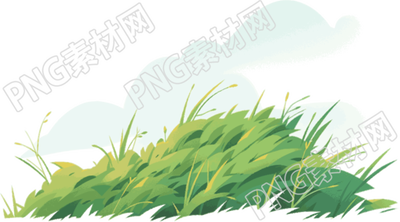 草地簡(jiǎn)潔扁平插畫(huà)