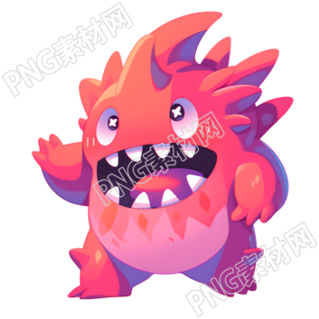 怪獸卡通插畫素材