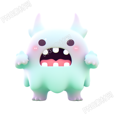 怪獸卡通3D插畫