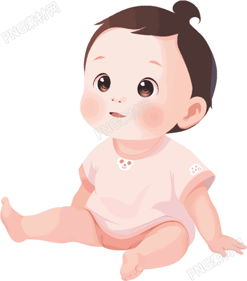 卡通婴儿插画设计元素