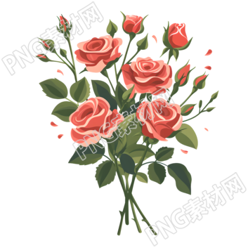 玫瑰花束高清素材