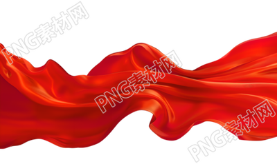 紅飄帶高清PNG插畫