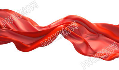 紅飄帶插畫設計