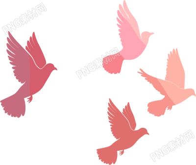 紅色和平鴿插圖