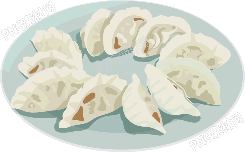 饺子透明背景插画
