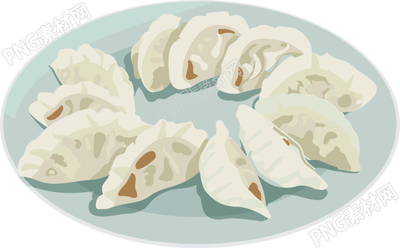餃子透明背景插畫