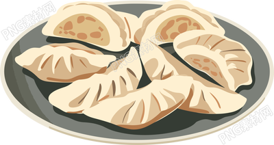 餃子透明背景插畫