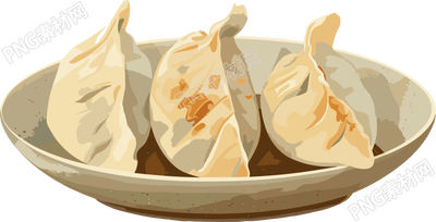 餃子簡(jiǎn)潔插畫