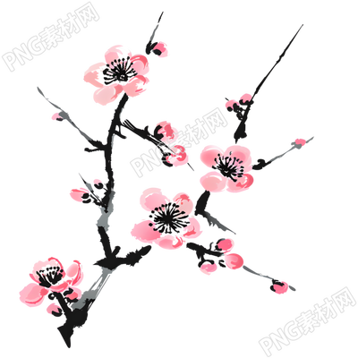 中國(guó)風(fēng)梅花商用插畫