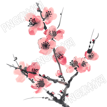 中國(guó)風(fēng)梅花插圖