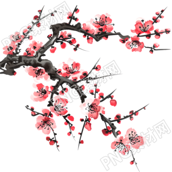 中國(guó)風(fēng)梅花插畫