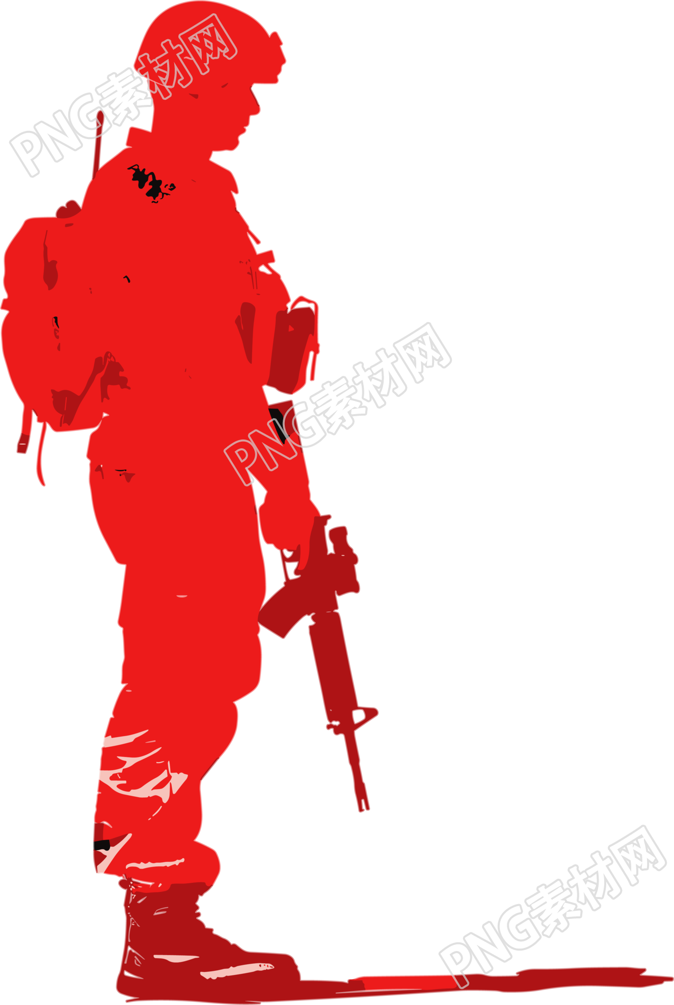 士兵剪影PNG插画