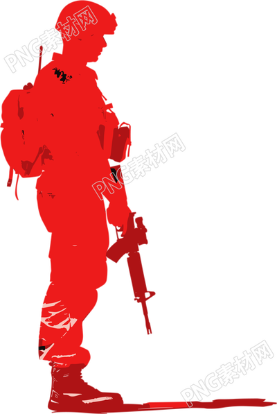 士兵剪影PNG插畫