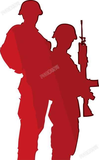 士兵剪影插圖
