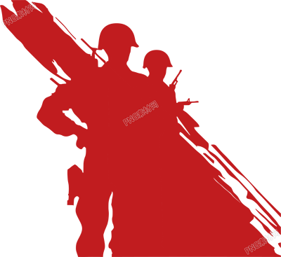士兵剪影插畫