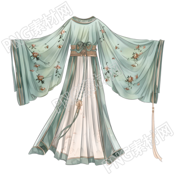 古代服饰高清插画素材