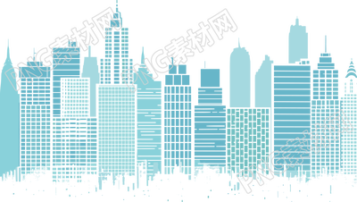 顆粒感城市簡(jiǎn)潔大氣插畫(huà)