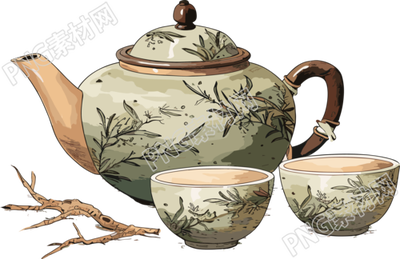 中式茶壺插圖