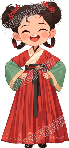 古風(fēng)小孩可愛插畫