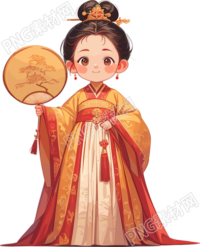 古風(fēng)小孩唯美插圖