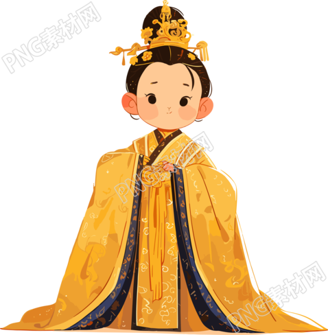古风小孩插画素材